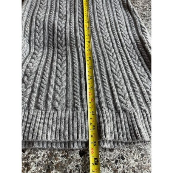 Brooks Brothers Women's size M Grey Cable Knit Short Sleeve Sweater Dress Knee L - Picture 6 of 11